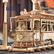 Classic City Tram | Robotime ROKR LK801 Mechanical Gears Puzzle Kit