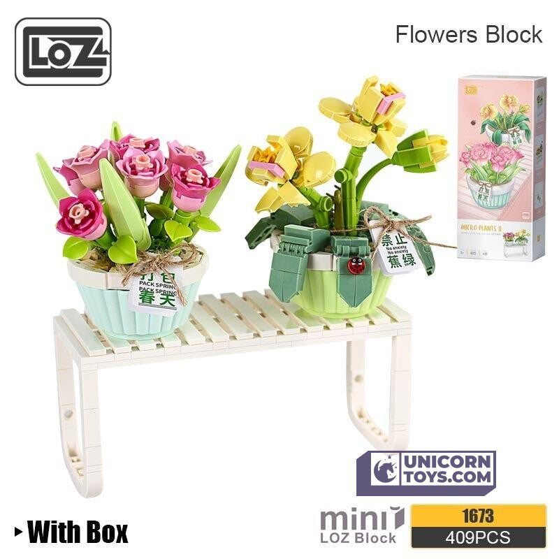 Tulip & Orchid Flower Pot | LOZ 1673 Mini Block Eternal Micro Plants Set for Ages 10+