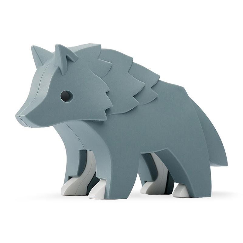 Wolf | Halftoys Magnetic 3D Jigsaw Puzzle Animal Educational Toy for Age 3+