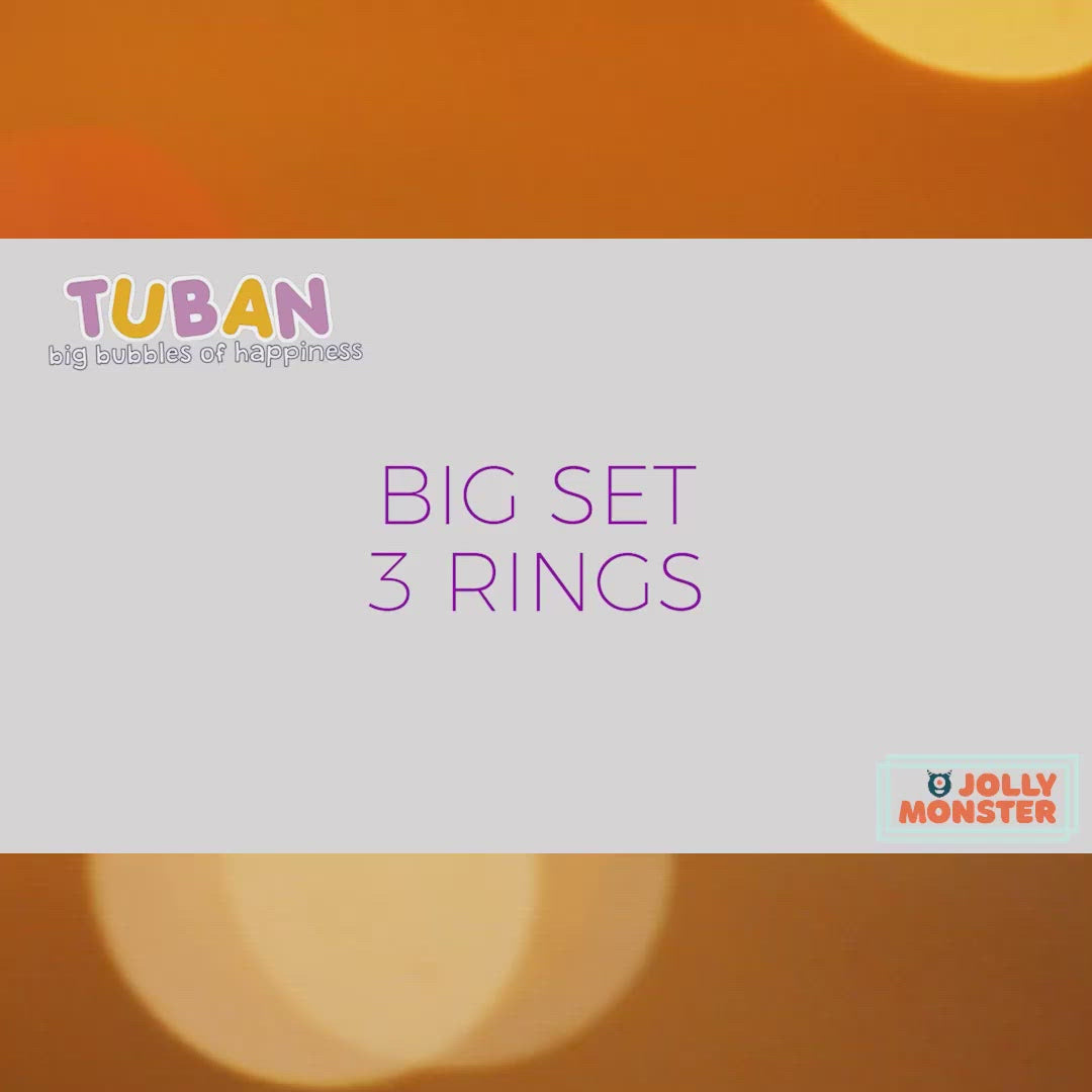 Tuban Bubble Big Set - 250 ml Bubble Liquid + Plate + 3 Bubble Rings