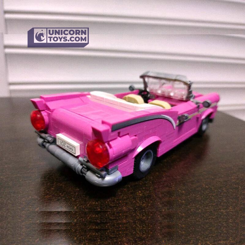 Pink Cabriolet | LOZ 1125 Mini Block Building Bricks Vehicle Model Set for Ages 10+