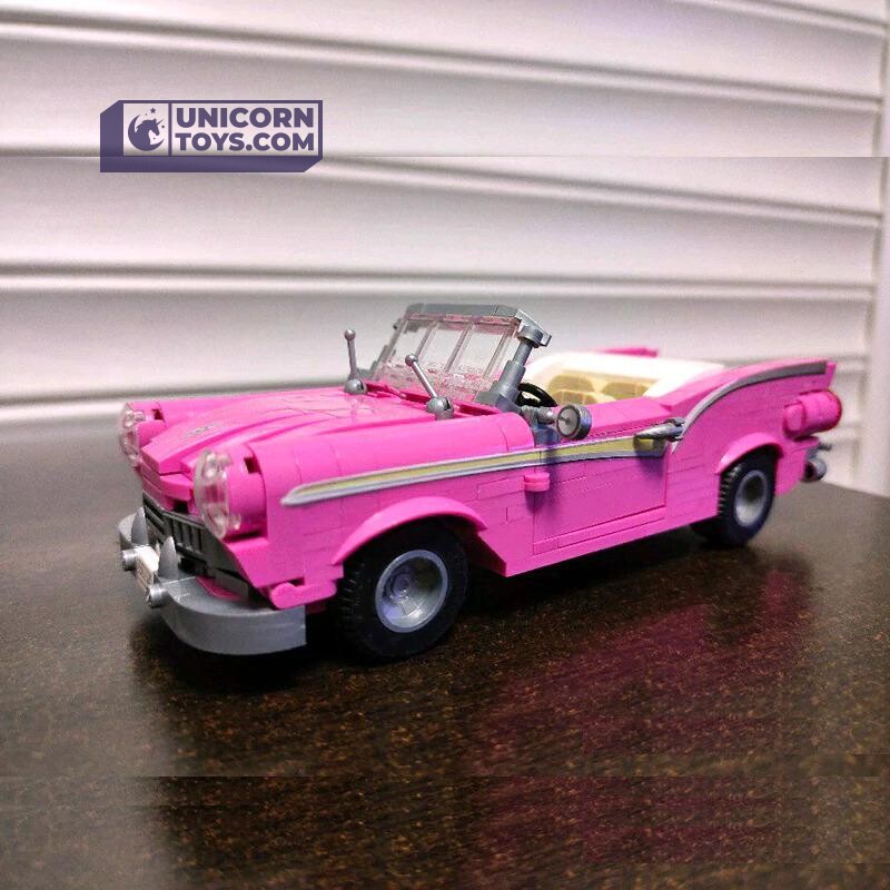 Pink Cabriolet | LOZ 1125 Mini Block Building Bricks Vehicle Model Set for Ages 10+