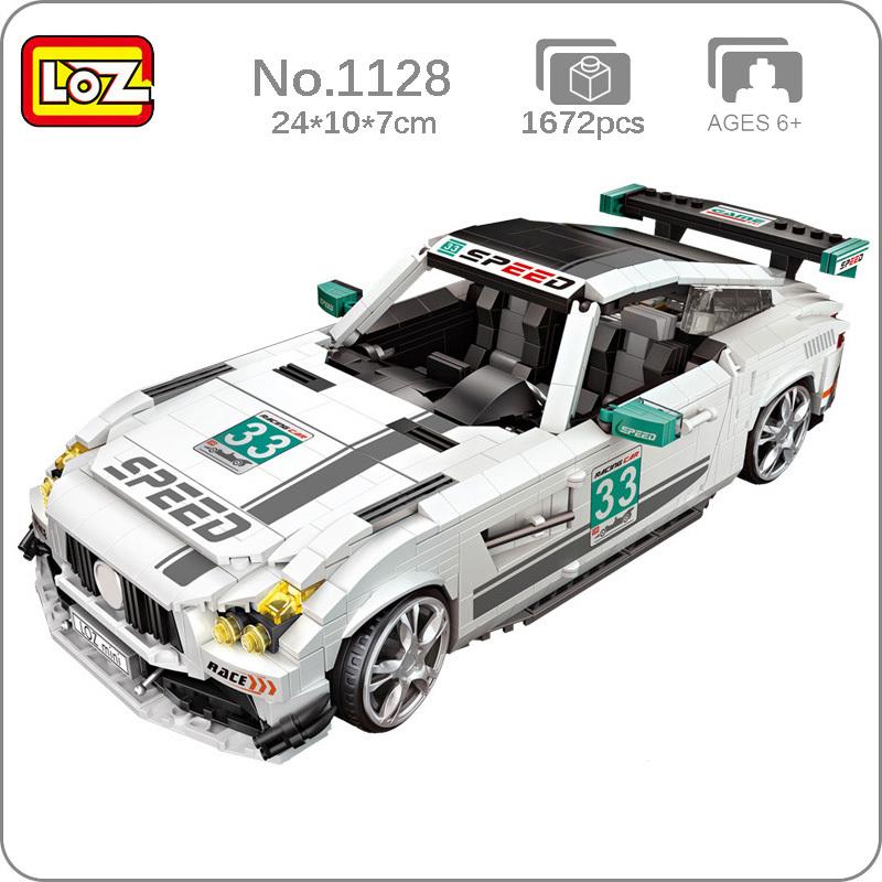 Racing Car | LOZ 1128 Mini Block Building Bricks Vehicle Model Set  for Ages 14+