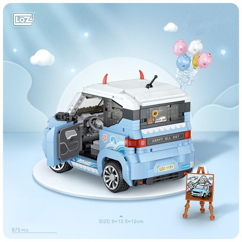 Blue Mini Car | LOZ Mini Block Building Bricks Set Vehicle Model for Ages 8+