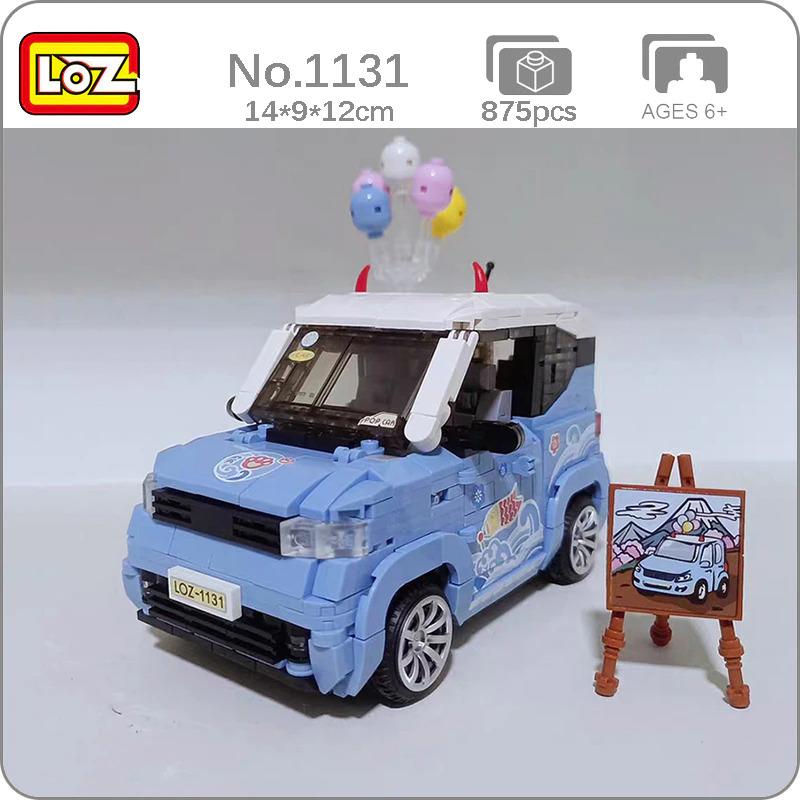 Blue Mini Car | LOZ Mini Block Building Bricks Set Vehicle Model for Ages 8+