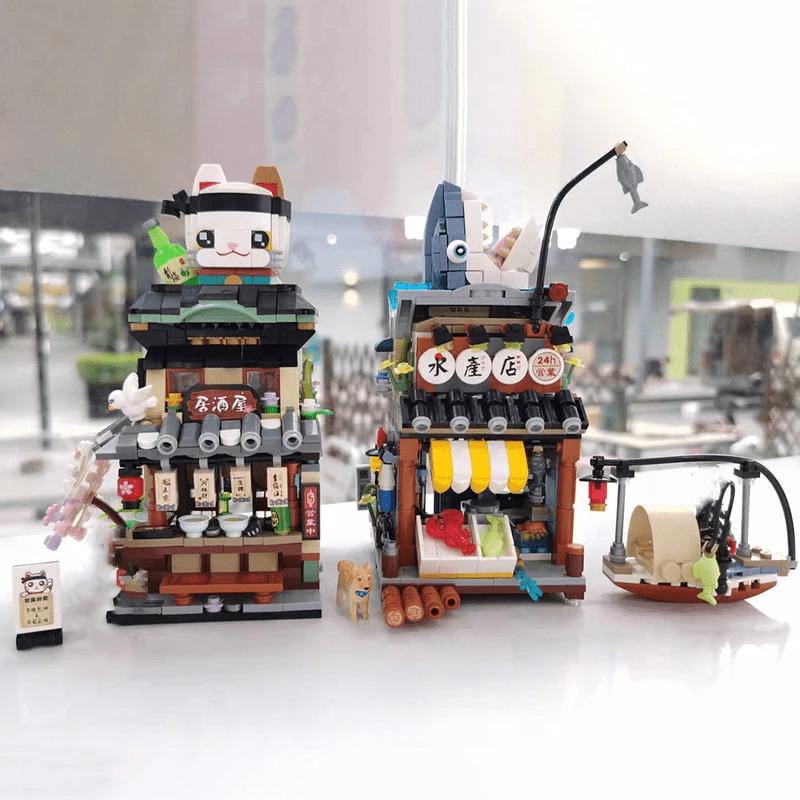 Fish Shop | LOZ 1231 Building Bricks Mini Street Set for Ages 10+