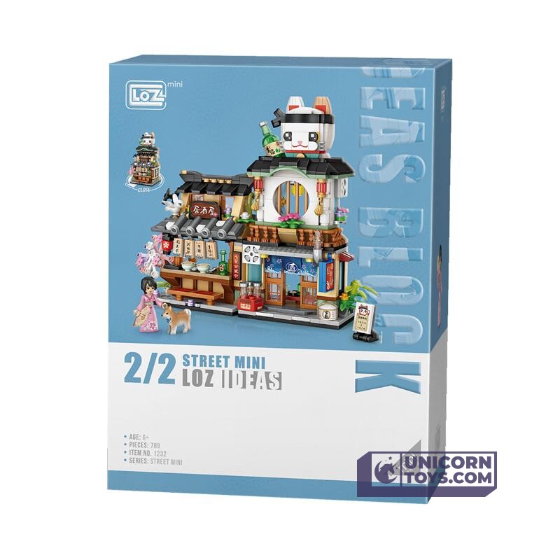 LOZ 1232 Lucky Cat Pub Building Bricks Mini Street Set for