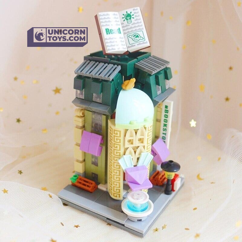 Book Store | LOZ 1624 Mini Block Building Bricks Set Mini Street for Ages 10+