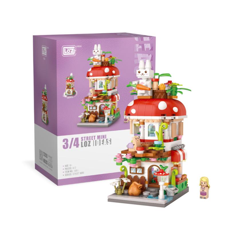 Mushroom House | LOZ Mini Block Building Bricks Set Mini Street for Ages 10+
