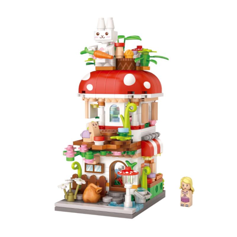 Mushroom House | LOZ Mini Block Building Bricks Set Mini Street for Ages 10+