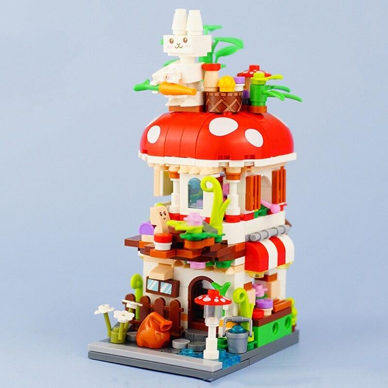 Mushroom House | LOZ Mini Block Building Bricks Set Mini Street for Ages 10+
