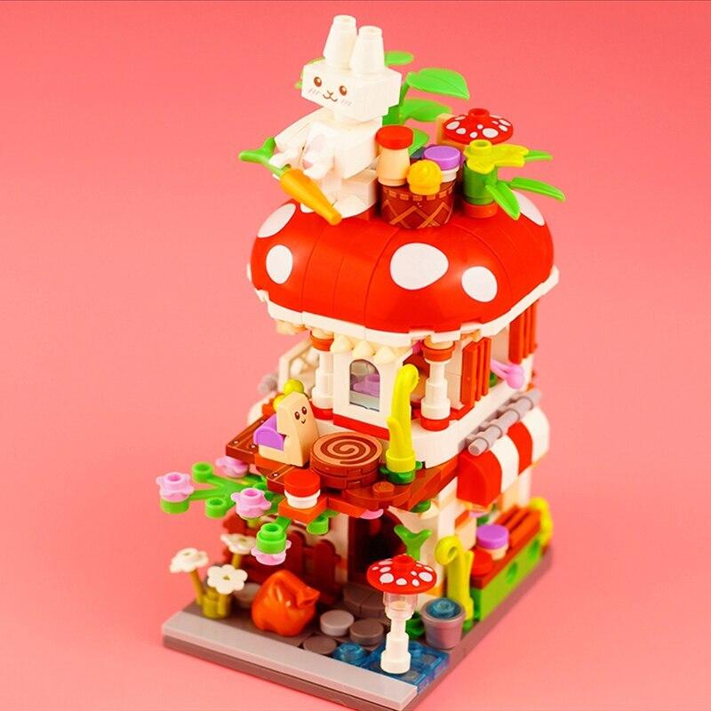 Mushroom House | LOZ Mini Block Building Bricks Set Mini Street for Ages 10+