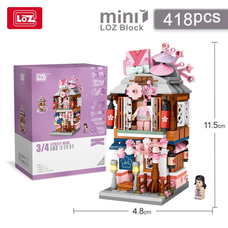 Kimono Clothing Shop | LOZ 1655 Building Bricks Mini Street Set for Ages 10+