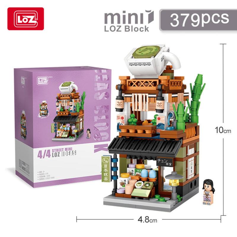 Matcha Tea Cake Shop | LOZ 1656 Building Bricks Mini Street Set for Ages 10+