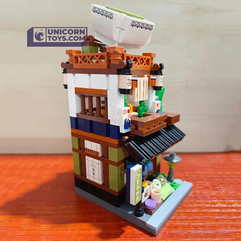 LOZ 1656 Matcha Tea Cake Shop Building Bricks Mini Street Set for