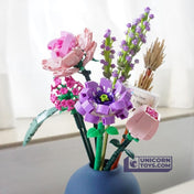 Rose Camellia Lavender Orchid Model | LOZ 1657 Mini Block Eternal Flower Set for Ages 10+