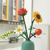 Sunflower Rose Saffron Hypericum | LOZ 1659 Mini Block Eternal Flower Set for Ages 10+
