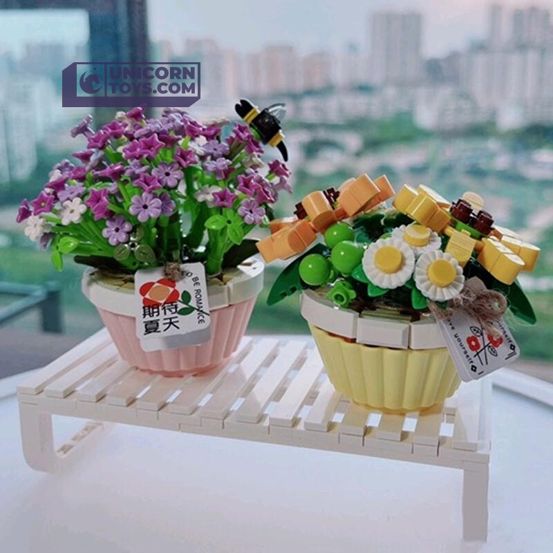 LOZ 1674 Baby's Breath & Daisy Flower Pot Eternal Micro Plants Set