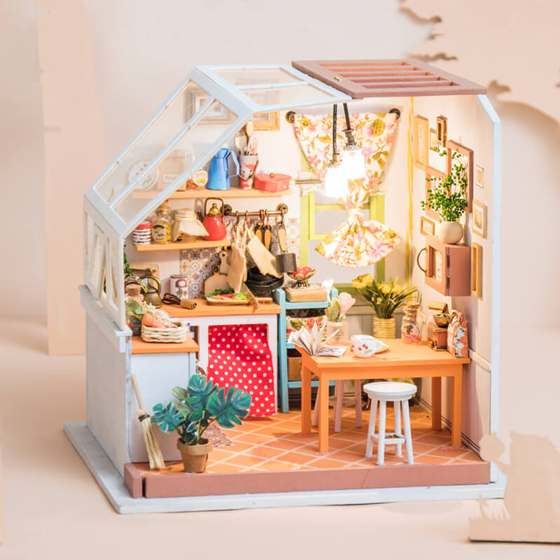 Jason's Kitchen | Robotime DG105 DIY 1:24 Dollhouse Miniatures Kit