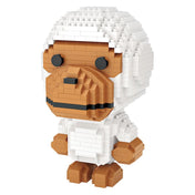 White Ape | LOZ Mini Block Building Bricks Set Cartoon Character for Ages 10+