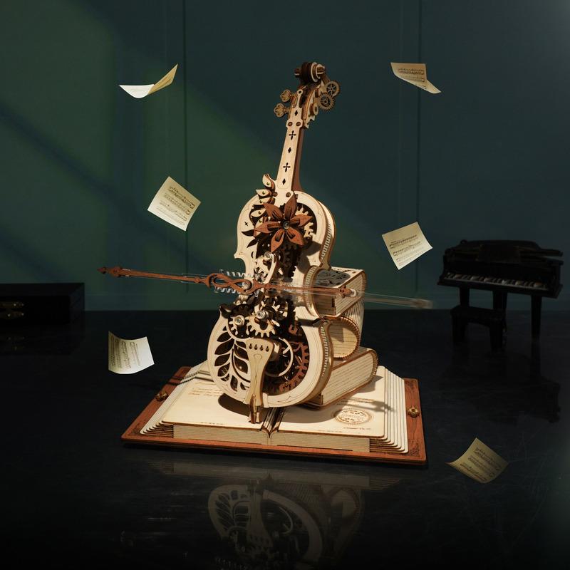 Magic Cello | Robotime ROKR AMK63 DIY Mechanical Music Box
