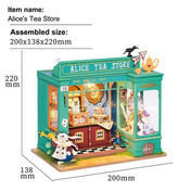 Alice's Tea Store | Robotime DG156 DIY Dollhouse Miniatures Kit
