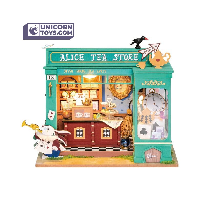 Alice's Tea Store | Robotime DG156 DIY Dollhouse Miniatures Kit