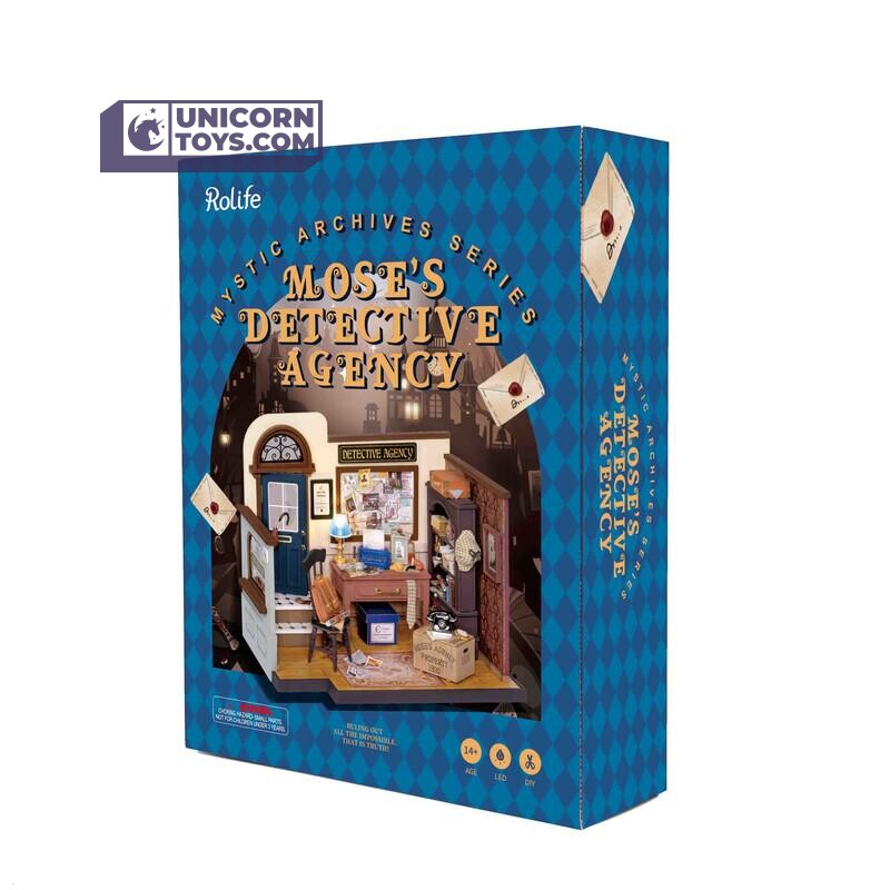 Mose's Detective Agency | Robotime DG157 DIY Dollhouse Miniatures Kit