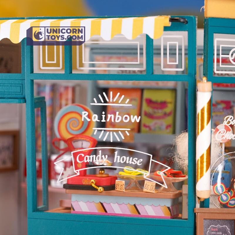 Rainbow Candy House | Robotime DG158 DIY Dollhouse Miniatures Kit