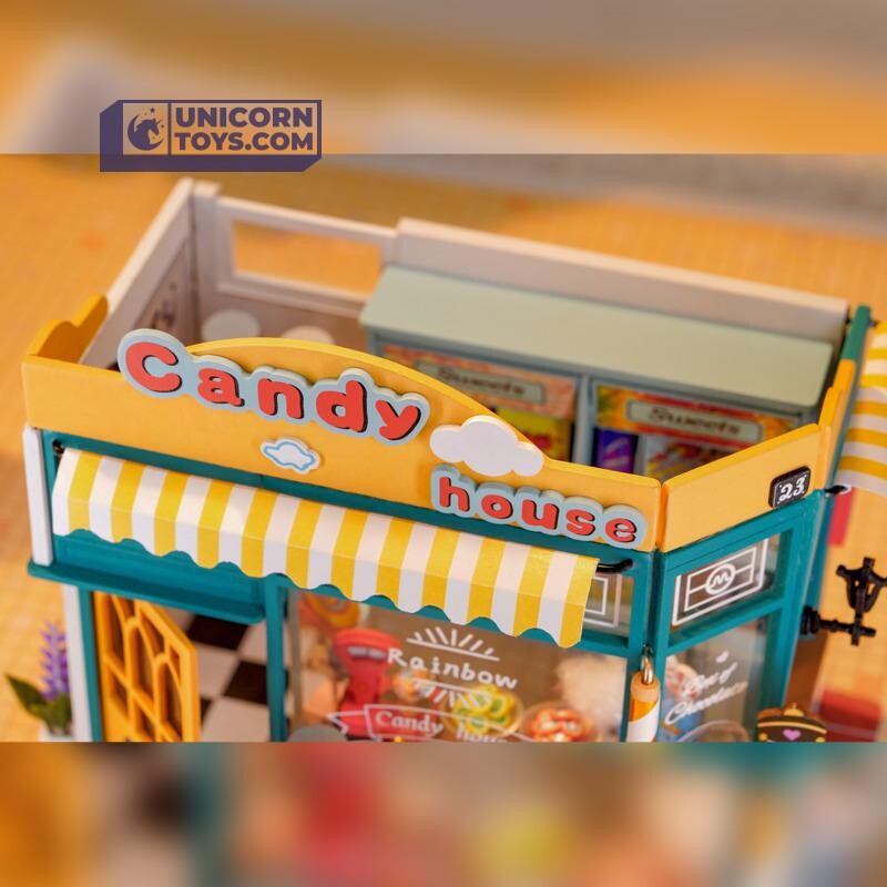 Rainbow Candy House | Robotime DG158 DIY Dollhouse Miniatures Kit