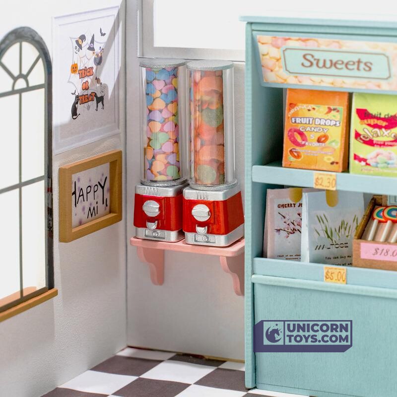 Rainbow Candy House | Robotime DG158 DIY Dollhouse Miniatures Kit