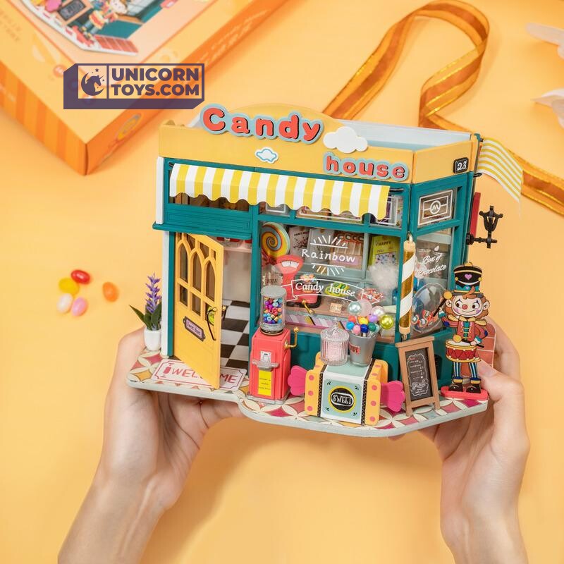 Rainbow Candy House | Robotime DG158 DIY Dollhouse Miniatures Kit