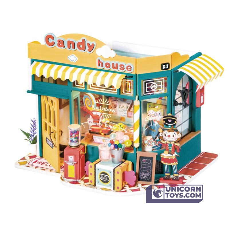Rainbow Candy House | Robotime DG158 DIY Dollhouse Miniatures Kit