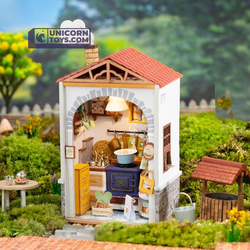 Flavor Kitchen | Robotime Rolife Mini Town DS011 DIY Dollhouse Miniatures Kit
