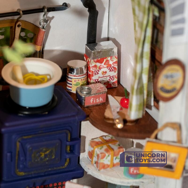 Flavor Kitchen | Robotime Rolife Mini Town DS011 DIY Dollhouse Miniatures Kit