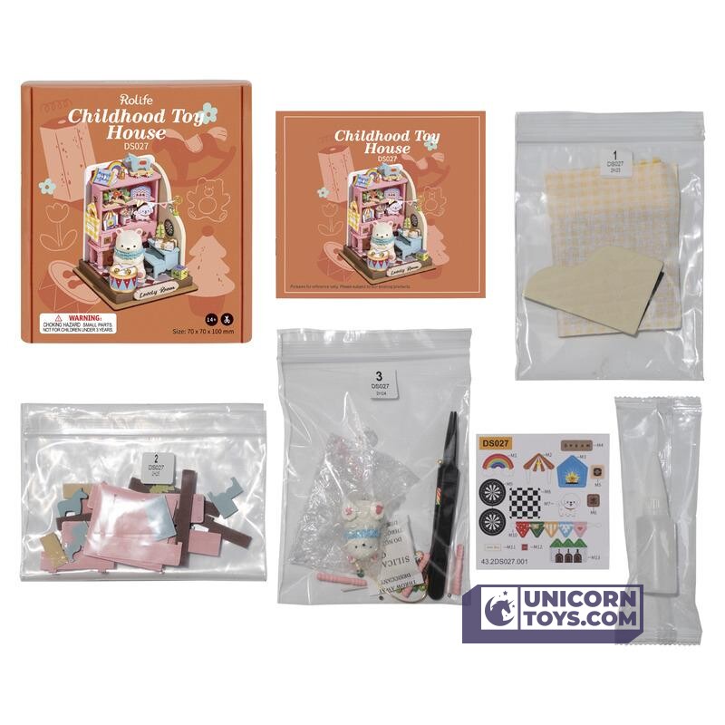 Childhood Toy House | Robotime Rolife Tiny DS027 DIY Dollhouse Miniatures Kit