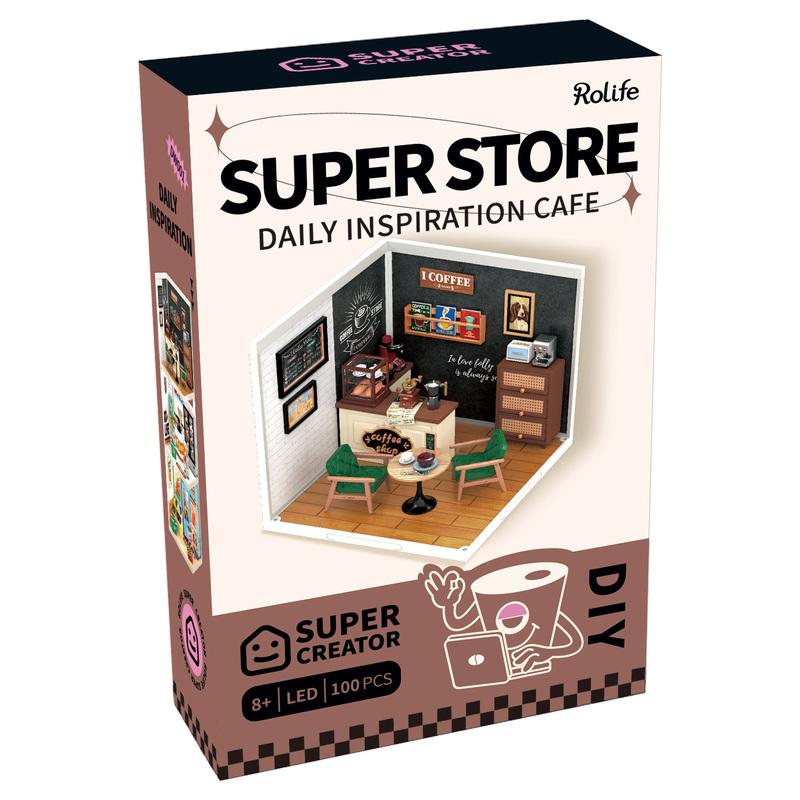 Daily Inspiration Cafe | Rolife Super Creator DW001 DIY Stackable Dollhouse Miniatures Kit