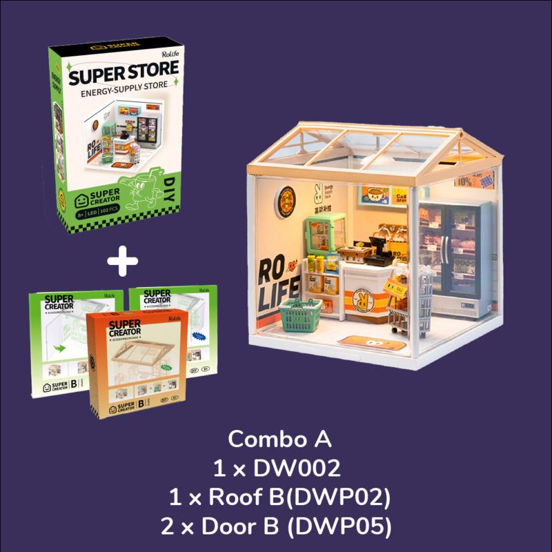 Energy Supply Store | Rolife Super Creator DW002 DIY Stackable Dollhouse Miniatures Kit