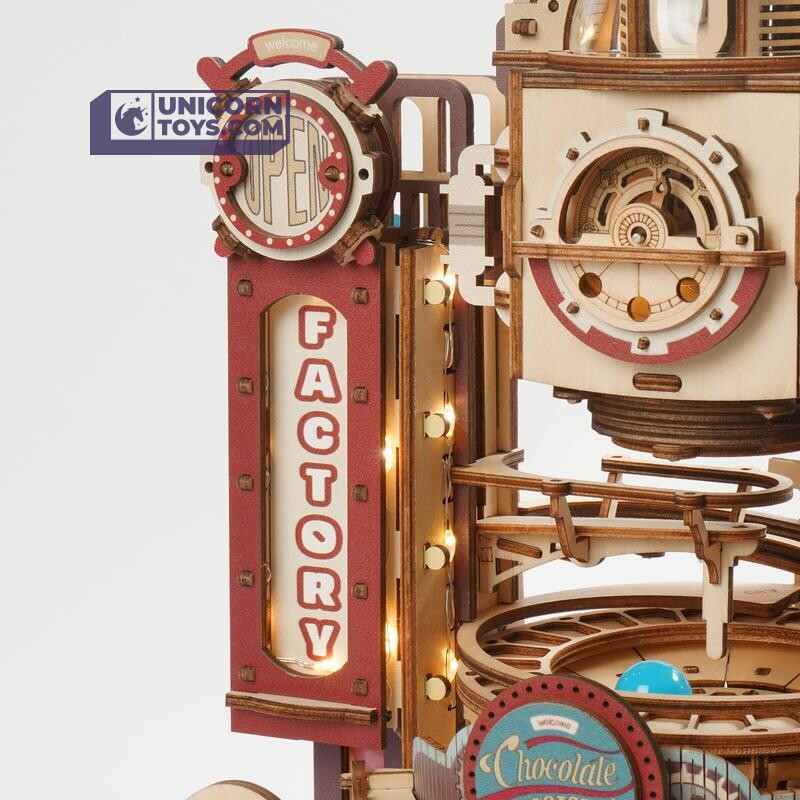 Marble Chocolate Factory | Mechanical Candy Maze Machine | Robotime ROKR LGA02 Marble Run Puzzle Kit