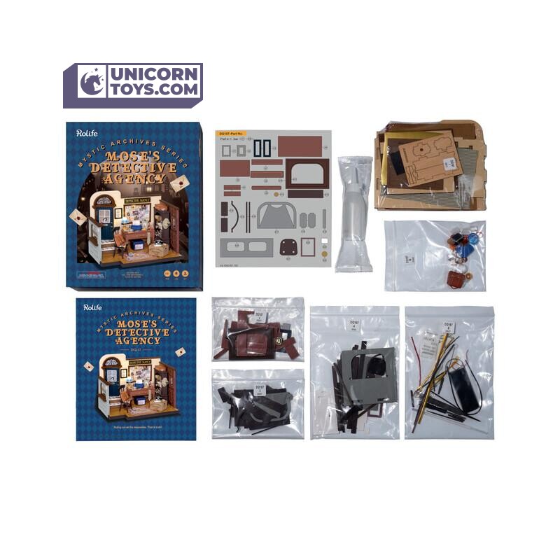 Mose's Detective Agency | Robotime DG157 DIY Dollhouse Miniatures Kit