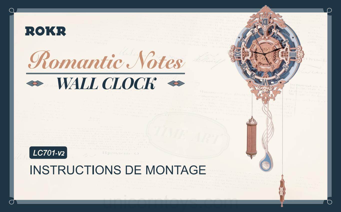 RLC701 - Horloge Murale Romantic Note Manuel en Français