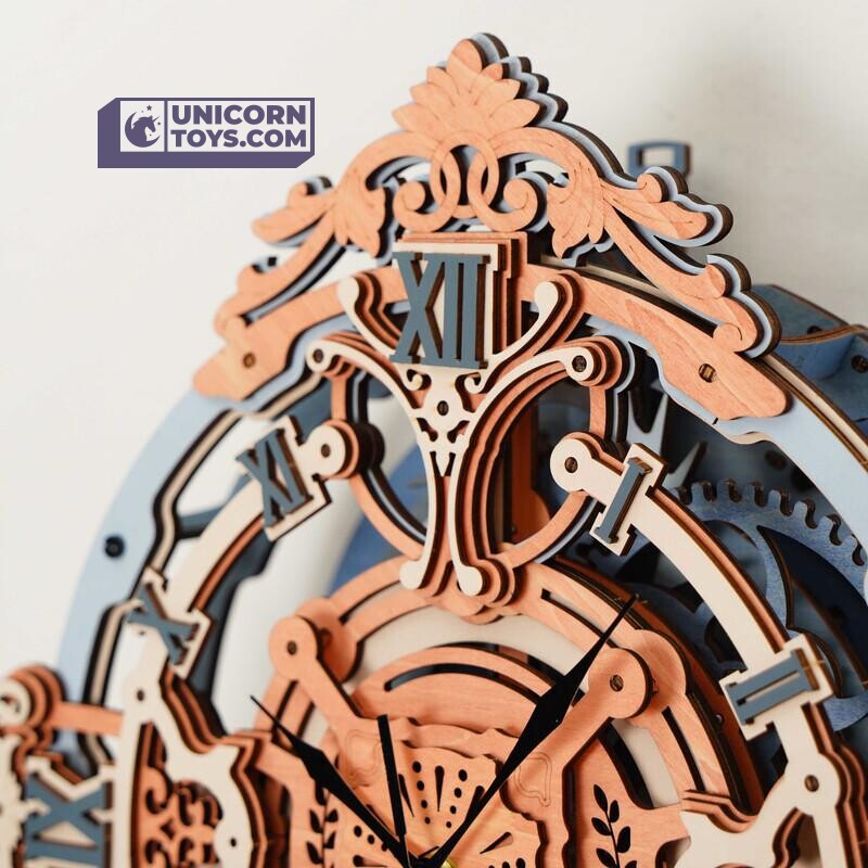 Romantic Notes Wall Clock | Robotime ROKR LC701 Time Art Mechanical Puzzle Kit
