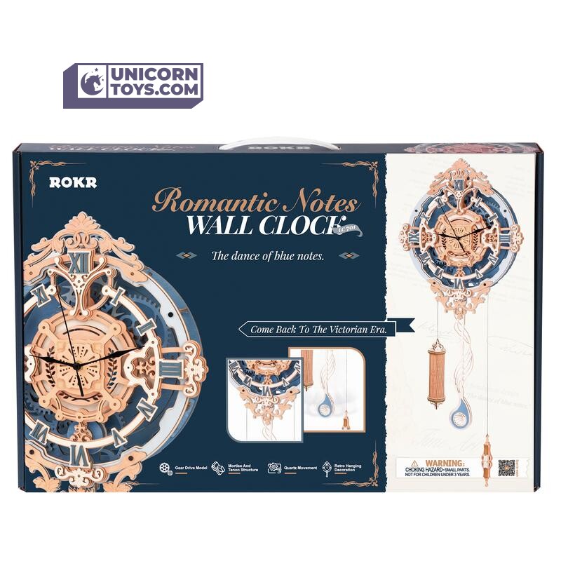 Romantic Notes Wall Clock | Robotime ROKR LC701 Time Art Mechanical Puzzle Kit