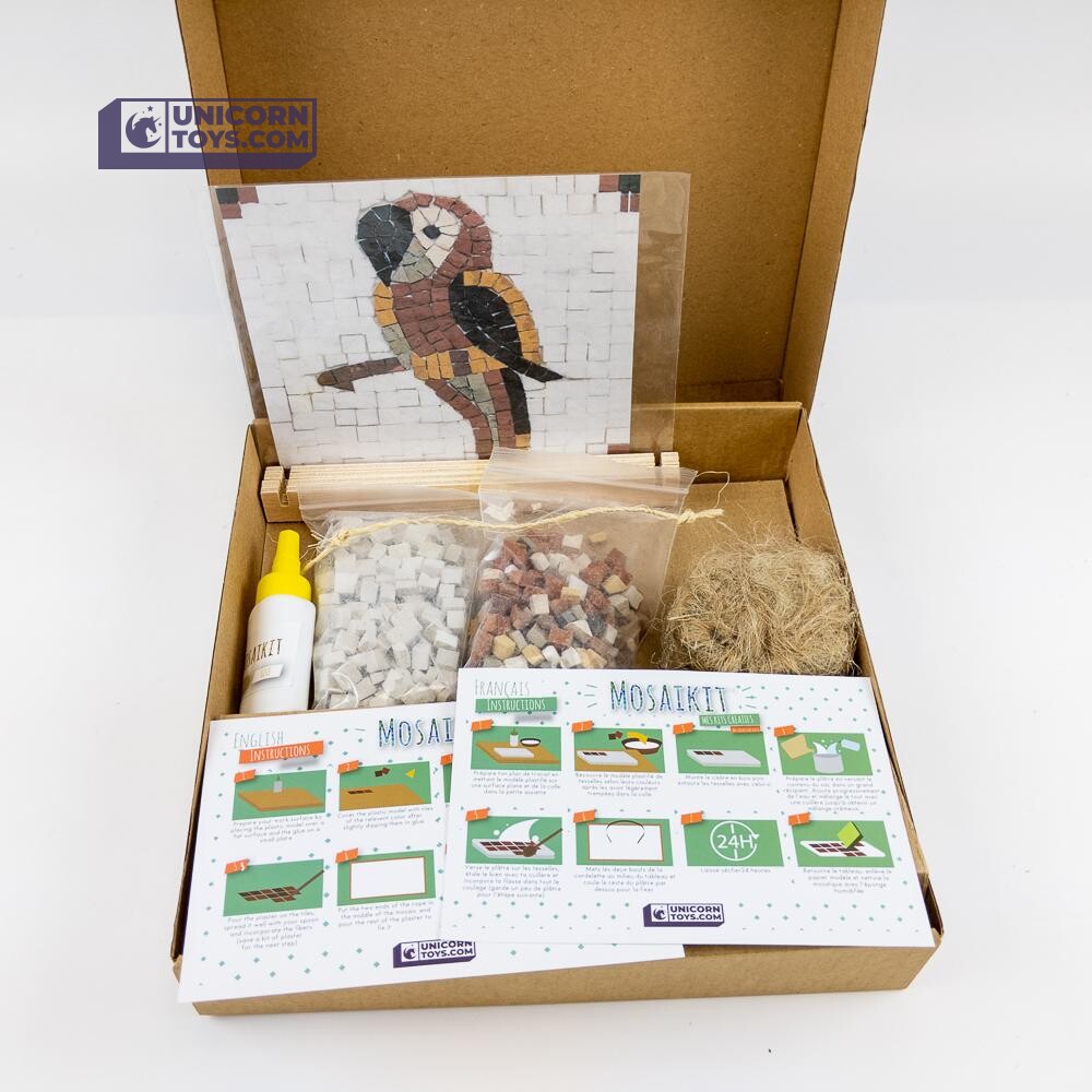 Parrot (L) Mosaic Kit | Natural Stone Mosaic Art DIY Kit