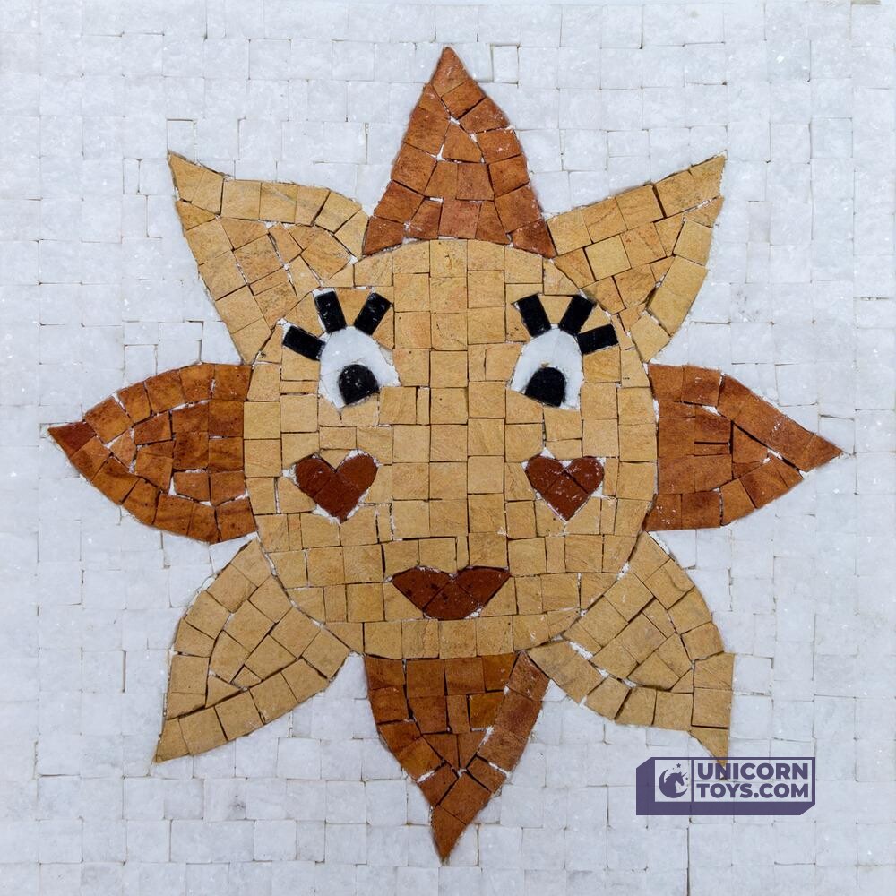 Sun (L) Mosaic Kit | Natural Stone Mosaic Art DIY Kit