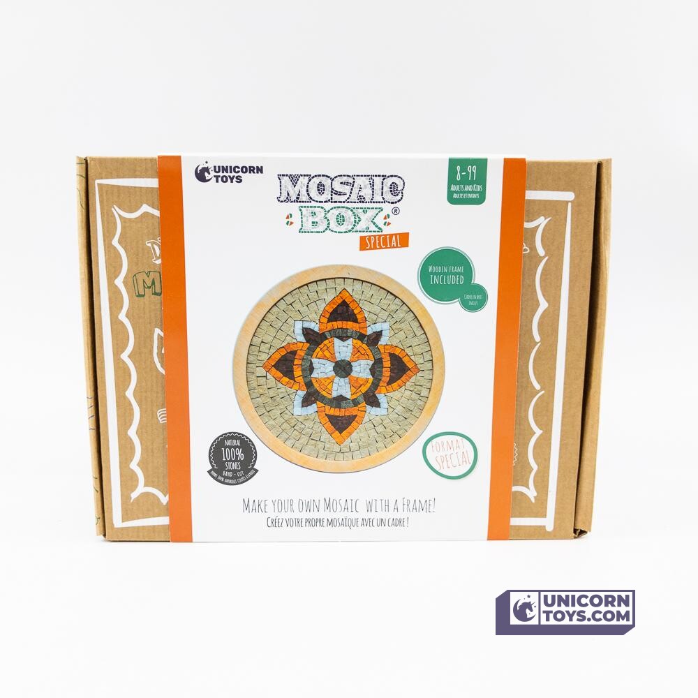 Avignon Medallion 6 Mosaic Box | Natural Stone Mosaic Art DIY Kit