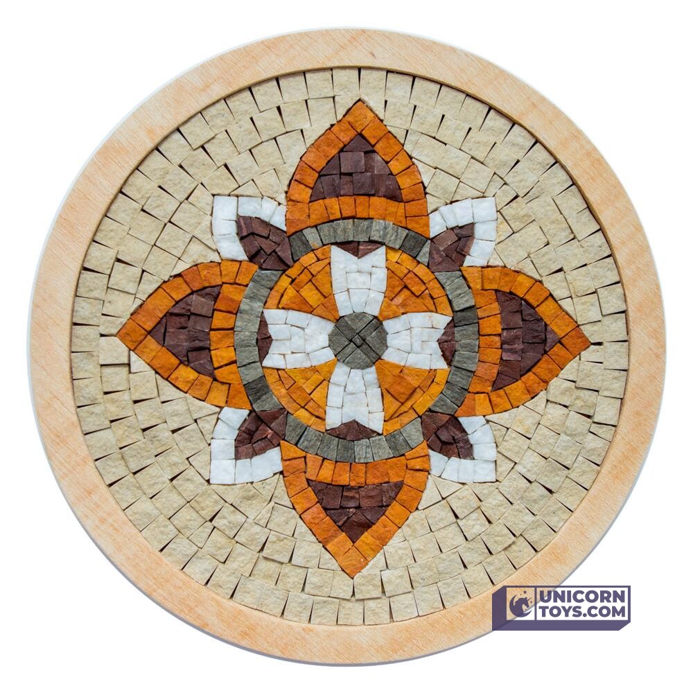 Avignon Medallion 6 Mosaic Box | Natural Stone Mosaic Art DIY Kit