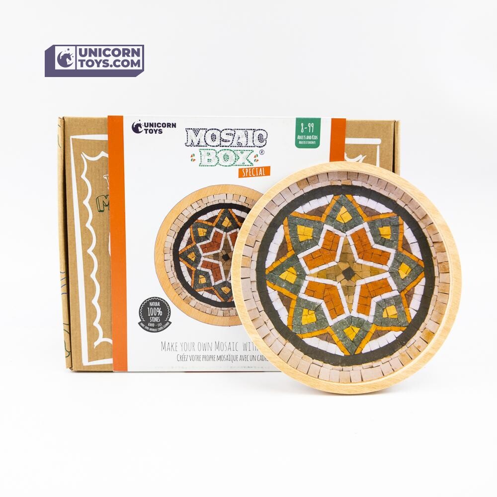 Mandala Medallion 3 Mosaic Box | Natural Stone Mosaic Art DIY Kit