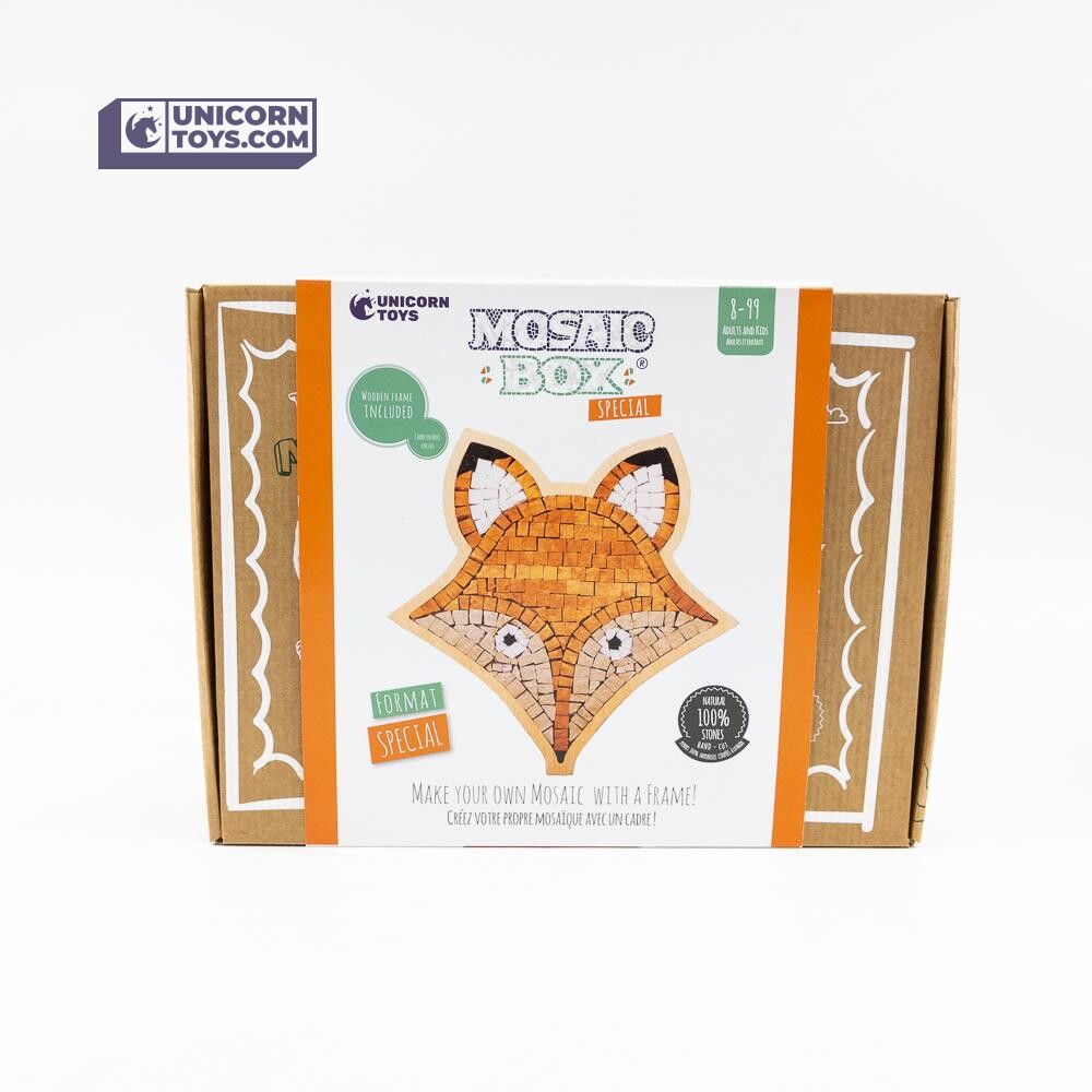 Fox Face Mosaic Box | Natural Stone Mosaic Art DIY Kit