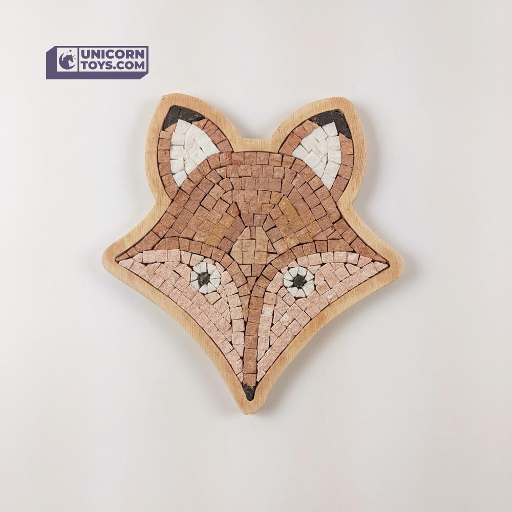 Fox Face Mosaic Box | Natural Stone Mosaic Art DIY Kit
